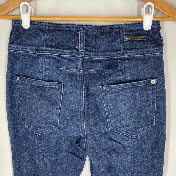 Pilcro Straight Leg Ankle Jeans Dark Blue High Waist Anthropologie Stretch 26 - Picture 5 of 7
